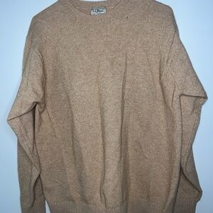 L.L. Bean Men's Beige Crewneck Sweater